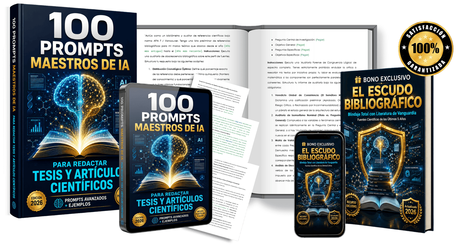 100 Prompts Maestros de IA para Tesis y Artículos Científicos