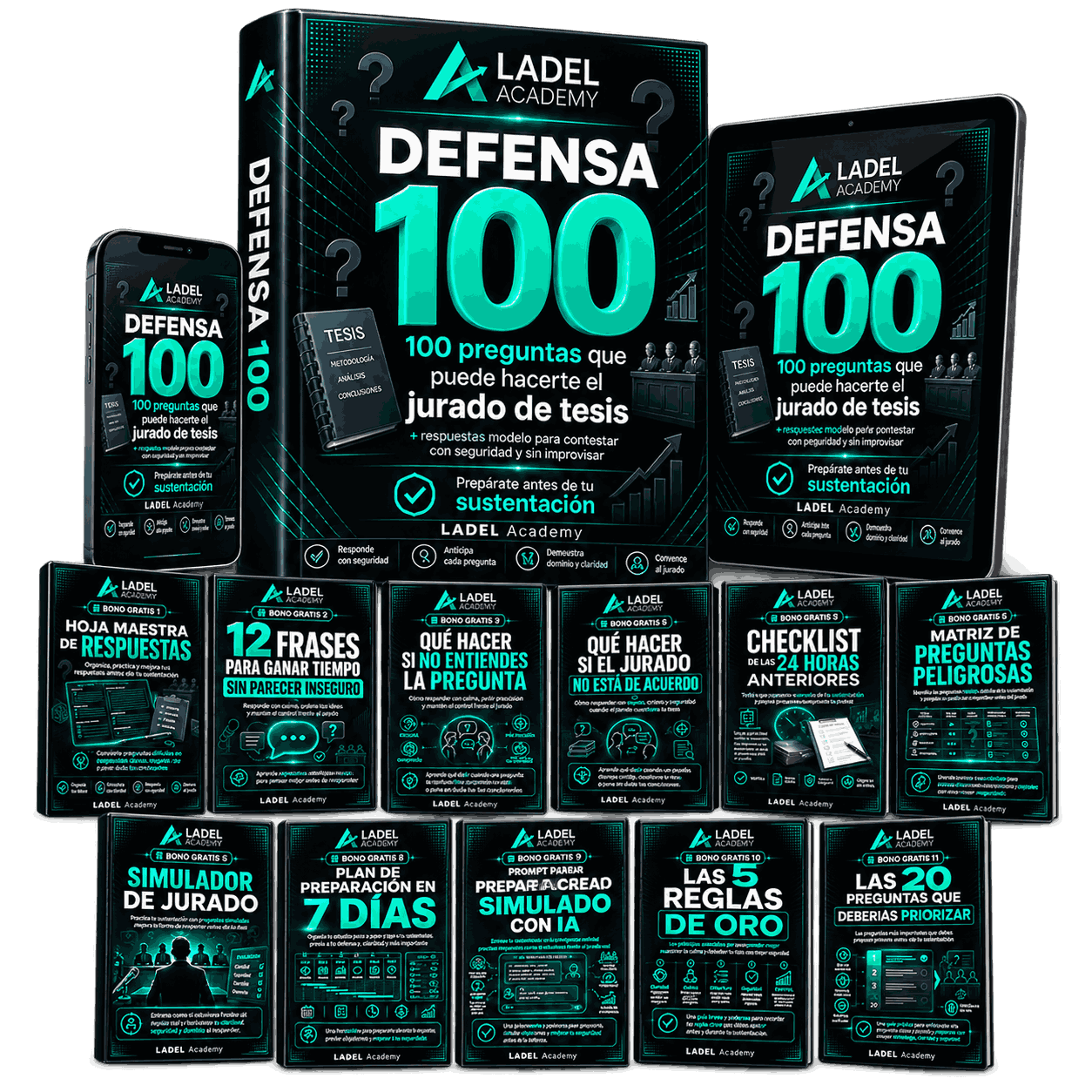DEFENSA 100 - Las 100 preguntas típicas del jurado de tesis más 11 bonos