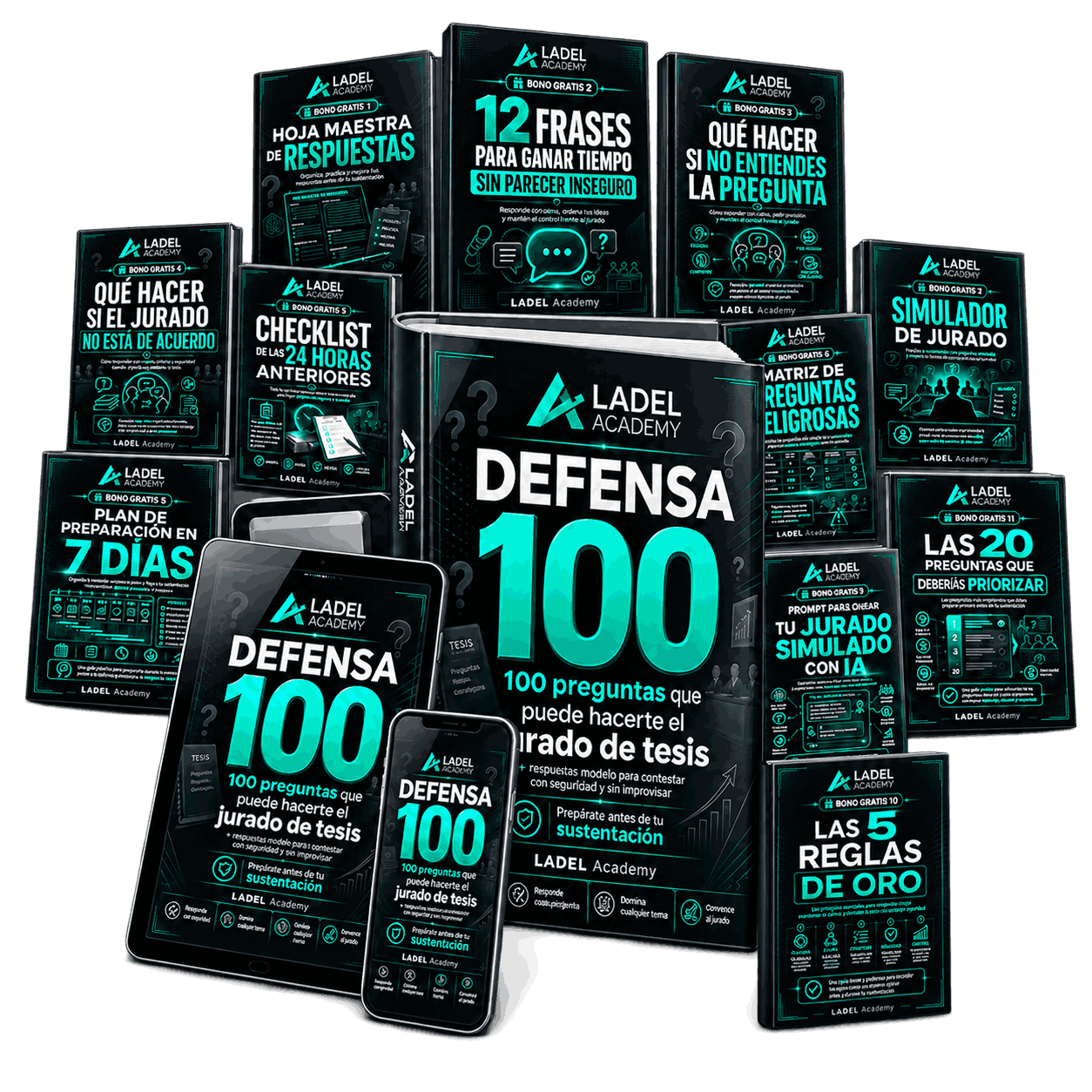 Pack completo Las 100 Preguntas Típicas del Jurado de Tesis y 11 bonos