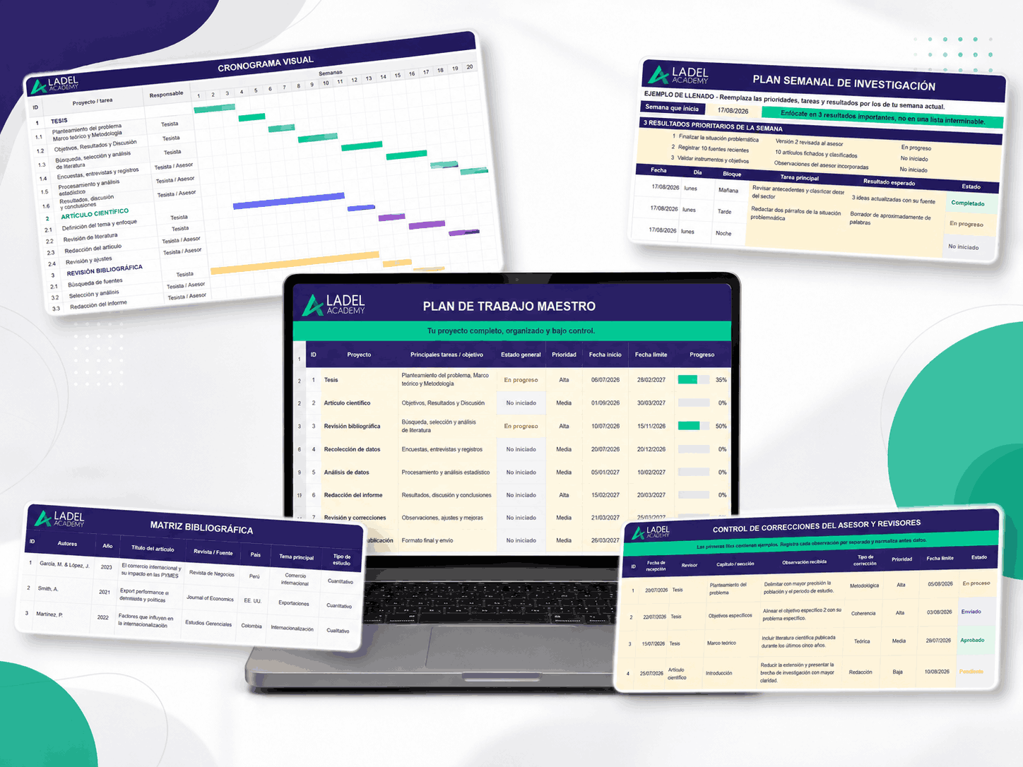 Planner de Avance para Tesis y Artículos Científicos